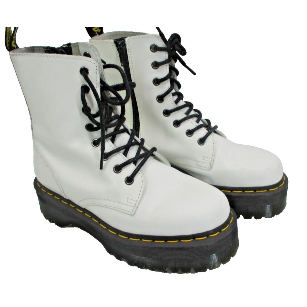 Doc Dr. Martens Platform Jadon Boots White Women's Size US 8